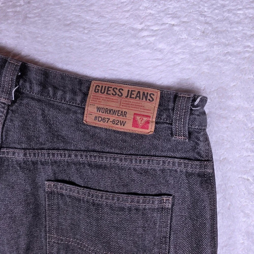 Guess VTG Made In USA Carpenter Men 38 Denim Shorts D67-62W Hammer Loop Utility